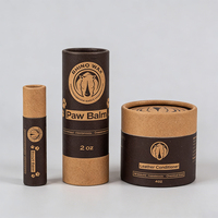 Tubo de Papel Kraft Personalizado para Envases Cosméticos, Cilindro Vacío para Jabón, Bálsamo Labial, Desodorante en Barra, con Revestimiento de Cera