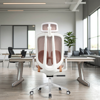 Nouveau design moderne bras réglable ergonomique luxe dossier haut fixe table d'ordinateur visiteur pivotant noir maille chaise de bureau