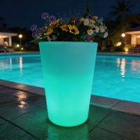 LED Dekorative Pflanzentopf-Lampe Rund 30cm Batteriebetrieben 16 Farben für Hochzeit Bankett Empfang Dekoration