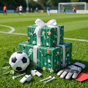 Soccer Players <b>Pattern</b> Gift Wrapping <b>Paper</b> Green Waterproof Art <b>Paper</b> Offset Printing Roll for Gift Craft Packaging - Product Image 1