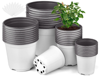 Kit de pot de fleur de jardin en plastique de conception minimaliste pour la décoration de la maison et de la pépinière taille géante pour la plantation de bureau pour les hôtels