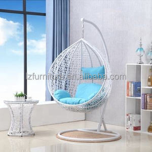 Fauteuil suspendu en rotin en forme d'œuf pour patio, avec support métallique, pour l'intérieur et l'extérieur, fabriqué par un fabricant de meubles - Product Image 4