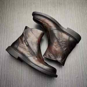 Último Modelo de Zapatos de Lona Transpirables con Diseño de Parches, Formales y Casuales para Hombre, Zapatos de Boda para Novio, Estilo Británico Otoñal - Product Image 4