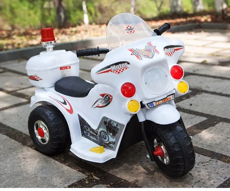 Motocicleta infantil modelo 6V operada por bateria com multifuncional e LED motocicleta infantil