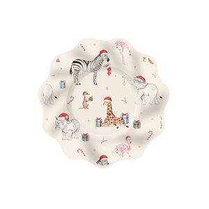 DAMAI Nouvel ensemble de vaisselle jetable personnalisé sur le thème des animaux, en forme de vague, assiettes, gobelets et serviettes en papier pour fête d'enfants - Product Image 3