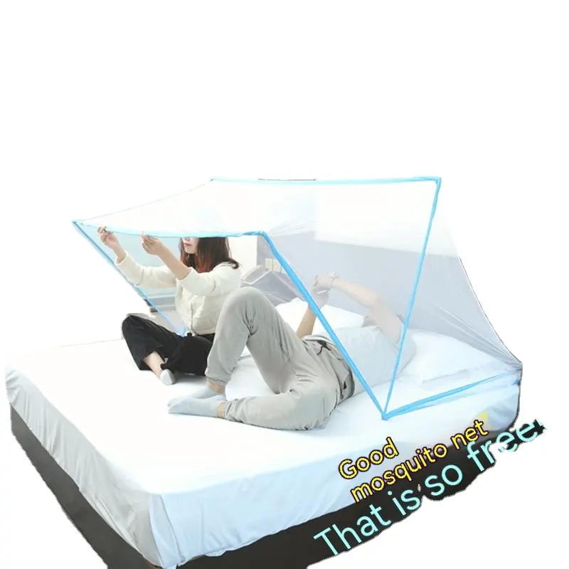 Moustiquaire pliée de haute qualité Portable Pop up moustiquaire tente pour adultes été 100% Polyester lit chambre Patio