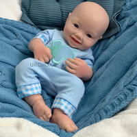 13 "weiche flexible Silikon-Baby puppe Lebensechter offener Mund mit lächelndem Gesicht Modische Jungen puppe für Kinder geschenke