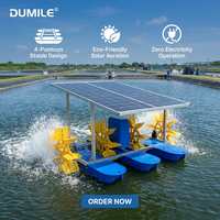 DUMILE 1.5KW Aérateur à roue à aubes de qualité industrielle pour aquaculture haute densité, avec contrôleur numérique et pompe à moteur à haute économie d'énergie
