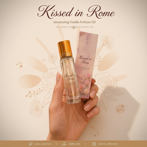 Huile de parfum roll-on Luxury Kissed in Rome, parfum ambré chaud et vanillé, senteur sensuelle et apaisante pour la relaxation, parfum pour le corps entier et les points de pression. - Product Image 2