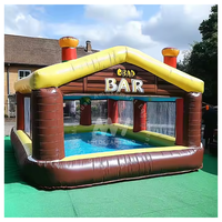 Piscine gonflable extérieure de partie d'arrière-cour des adultes avec la barre de piscine de barre de PVC pour le plaisir