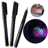 Stylo à lumière noire pour écrire des messages secrets, 3 couleurs, marqueur magique à lumière UV, encre invisible, stylo espion permanent à lumière noire