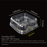 Boîte d'emballage pour biscuits en plastique PET transparent de qualité alimentaire, conteneur jetable transparent pour collations et fruits avec logo personnalisable