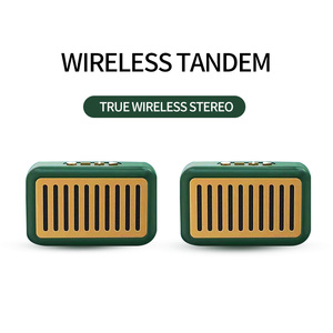 Bt5.0 Mini Retro Không Dây USB Nhựa Loa Âm Thanh Cao Hệ Thống Với OEM/ODM Nhà Máy Cho Điện Thoại Di Động Số Lượng Nhỏ Cỏ Màu Xanh Lá Cây - Product Image 3