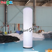 Tube publicitaire gonflable de 3 m, colonne lumineuse LED gonflable géante, pilier gonflable avec LED pour spectacle de lumière