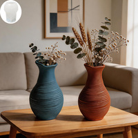Moule en silicone pour vase géométrique ondulé, pot à fleurs séchées à nervures spirales, moule de moulage en béton, ciment, plâtre