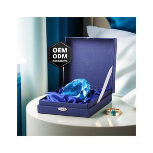 Boîte d'emballage de bijoux personnalisée de qualité supérieure Logo en relief avec estampage en or pour les marques haut de gamme - Product Image 1