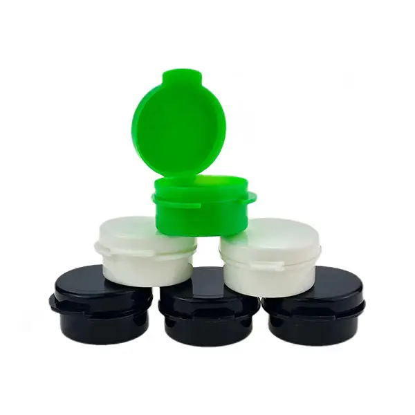 Großhandel 1ml 5ml 10ml Proben glas 1g 3g 5g 10g Polypropylen Flip Top Plastik glas für Konzentrat Pillen behälter