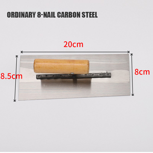 Pannello di intonacatura con manico in legno per intonacare la costruzione di piastrelle coltello per intonacare piccolo raschietto per fango in acciaio inossidabile lama a spinta - Product Image 6