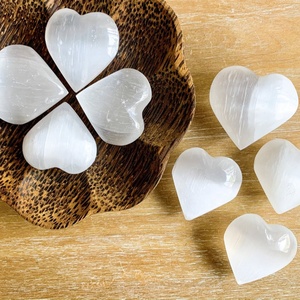 ศักดิ์สิทธิ์ความรักของแท้ selenite หินบำบัดเรืองแสงสำหรับการเชื่อมต่อเนื้อคู่พลังงานบวกการตกแต่งบ้าน - Product Image 1