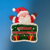 Sacs en Mylar à fermeture éclair en plastique refermables avec logo personnalisé, forme spéciale, pour les fêtes de Noël