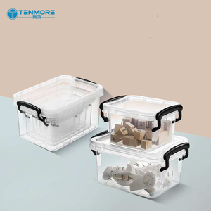 Boîtes de rangement alimentaire empilables transparentes <span class=keywords><strong>pour</strong></span> réfrigérateur avec couvercles verrouillables, bacs organisateurs multifonctionnels <span class=keywords><strong>pour</strong></span> garde-manger - Product Image 3