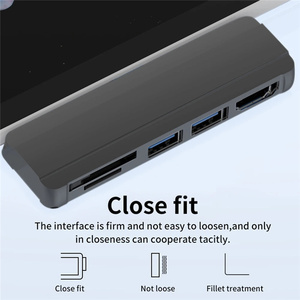 สถานีเชื่อมต่อ USB แบบ5ใน1,สถานีเชื่อมต่อ <span class=keywords><strong>Surface</strong></span> <span class=keywords><strong>Pro</strong></span> 5 <span class=keywords><strong>Pro</strong></span> 4 <span class=keywords><strong>Pro</strong></span> <span class=keywords><strong>3</strong></span> Hub พร้อมช่องเสียบ HDTV 4K USB <span class=keywords><strong>3</strong></span>.0 TF - Product Image 4