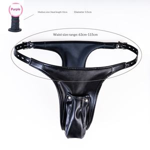 Ropa Interior Masculina con Jaula para Pene Desmontable, Tapón <span class=keywords><strong>Anal</strong></span> Sin Vibración, Pantalones de Cuero, Juguetes para Masturbación y Coqueteo, Modelo al por Mayor - Product Image 5