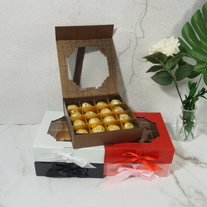 Mini Small Magnetic Craft Candy <strong>Chocolate</strong> Strawberry <strong>Hamper</strong> Organizer Ribbon Window Gift <strong>Box</strong> for Sweets Indian Wedding - Product Image 4