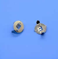 Pile bouton CR1632 double couche avec borne à ressort en acier inoxydable, montage SMT sur PCB, 16 mm, compatible marque GXD, 3V