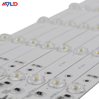 Barre LED fine en gros SMD3030 24V, barre lumineuse LED rétroéclairée IP20 3.2W 7 lampes 6500K, barre linéaire LED pour caisson lumineux fin