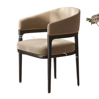 HORIZON-Chaise de Salle à Manger en Bois Massif Durable avec Coussin Doux Style Wabi-Sabi pour Maison Hôtel ou Restaurant, Nouveau Modèle Vintage 2024