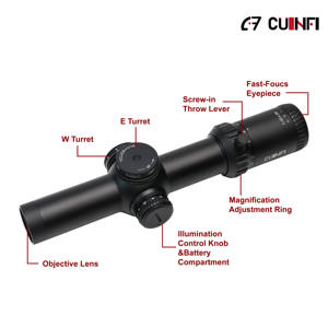 Lunette de tir Cuinfi 1-10x28 LPVO FFP avec verre ED japonais, réticule gravé, 6 niveaux d'éclairage rouge, aluminium de qualité aéronautique - Product Image 4