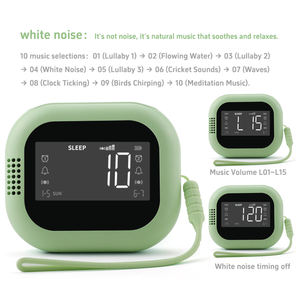 現代的なデジタル目覚まし時計、寝室用電子ムーブメント搭載、熟睡者向け、退職祝い、ホワイトノイズアラーム音付き - Product Image 3