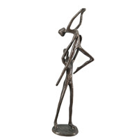 Sculptures métalliques abstraites artisanales de couple dansant, figurine romantique de couple de ballet, cadeau de mariage ou de la Saint-Valentin, ornement