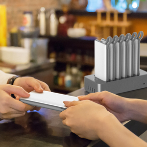 Wst điện cầm tay ngân hàng điện thoại di động sạc trạm được xây dựng trong cáp 10000mAh miễn phí chia sẻ ngân hàng điện với 6 khe cắm cho nhà hàng - Product Image 3