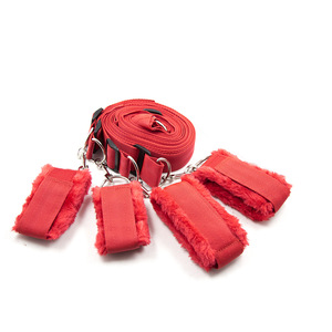 Adult toy manufacturer, <b>plush</b> hand and foot binding, black bed straps, nylon SM bondage hooks, hand binding torture straps - Product Image 4