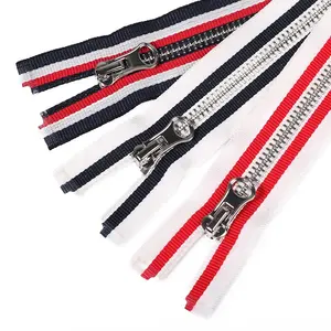 Supplier Custom Luxury 3# 5# 8# Colorful Metal Zip Long Chain Open End Zipper for Clothing