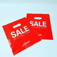 Sac à main plat à quatre doigts, pochette de vêtement, sac plastique d'hôpital, sac d'emballage cadeau, impression de logo, vente en gros