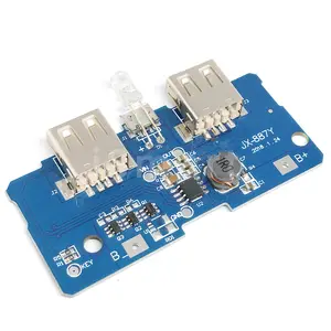 Bộ Sạc Pin Lithium Ban PCB Bước Lên Mô-đun Với Led 18650 Dual Micro USB 3.7V Đến 5V 2A Boost Điện Thoại Di Động Ngân Hàng DIY 18650