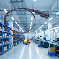 Kabel Harness Konektor Tahan Air Khusus dengan Konektor Jantan & Betina - Rakitan Kabel Tertutup 1-Pin untuk Aplikasi Off-Road