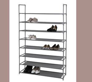 Zapatero metálico de 10 niveles con estantes de tela no tejida, organizador vertical de almacenamiento que ahorra espacio para entrada y dormitorio - Product Image 3