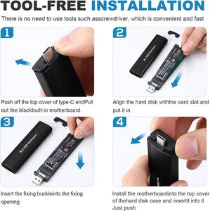 Carcasa <span class=keywords><strong>Externa</strong></span> para SSD M.<span class=keywords><strong>2</strong></span> NVMe, USB 3.1 Gen3.<span class=keywords><strong>2</strong></span> Tipo C, 10 Gbps, con Entrada USB A/C en Línea, <span class=keywords><strong>Thunderbolt</strong></span> 3 - Product Image 3