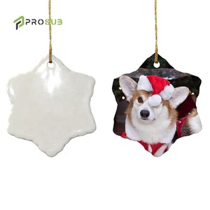 Mặt Dây Chuyền Giáng Sinh Hình Tròn, Hình Trái Tim, Hình Bông Tuyết, Nhiều Kiểu Dáng Khác Nhau, Làm Từ Gốm, Trống Trơn Để In Chuyển Nhiệt - Product Image 2