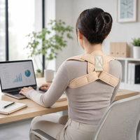 Correcteur de posture respirant réglable certifié CE pour homme et femme avec sangle de soutien dorsal pour soulager les douleurs du haut du dos
