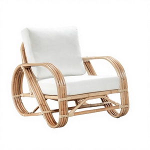 Sillón de Ratán Estilo Boho para Jardín, Terraza o Sala de Estar, Diseño Contemporáneo para Hoteles y Restaurantes - Product Image 2