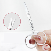 Outils de maquillage professionnels de vente chaude ciseaux émoussés de sécurité en acier inoxydable ciseaux à cheveux de nez à pointe ronde et droite