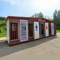 Toilettes publiques mobiles intégrées de luxe de style moderne, préfabriquées en conteneur, pour zones touristiques