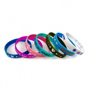 Bracelets en silicone personnalisés de haute qualité, créez vos propres bracelets en caoutchouc avec messages et logos - Product Image 1