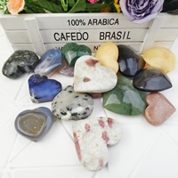 Pierre de palmier en agate de quartz de qualité supérieure, pièce de collection, ornement en forme de cœur pour la décoration