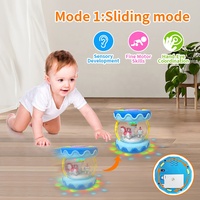 Instruments de musique Jouets pour bébés et jeunes enfants Tambour rotatif Tambour électrique pour bébés Instrument de musique de 6 à 12 mois